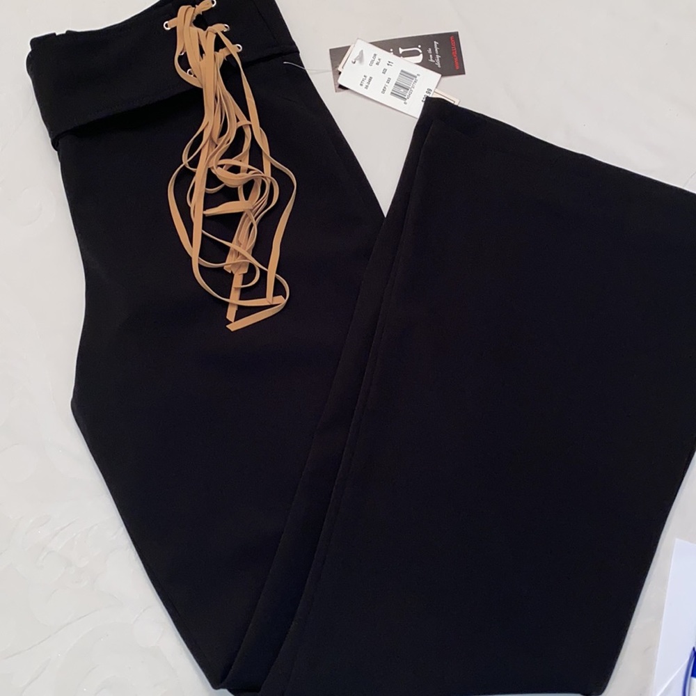 NWT plaque ILU dress pants with a fake belt attached with fake suede